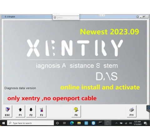 Phần mềm DAS 2023.09 Xentry mới nhất, DT.S, Vediamo, WI.S, EPC, Starfinder trên SSD 360GB với Tactrix Openport 2.0 sẵn sàng sử dụng.